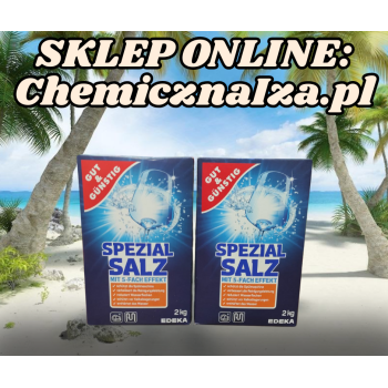 Zadbaj o swoją zmywarkę z Niemiecką solą Gut & Günstig Spezial Salz! Oferujemy 2 kg soli  za 7,50 zeta