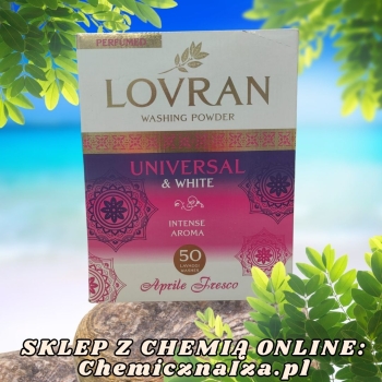 Nowość!!! Włoski proszek do prania LOVRAN WASHING POWDER 50 prań za 31,00 zeta w wariancie UNIVERSAL & WHITE.
