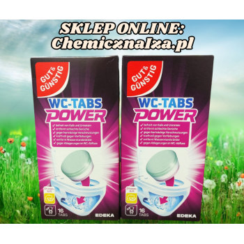 Niemiecki GUT&GÜNSTIG WC-TABS POWER to silne tabletki 16 sztuk za 16,00; zeta